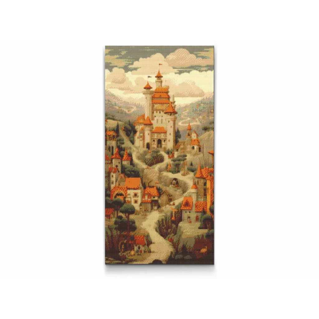 Castle on the Mountain Diamond Painting Kit by Nordik Atelier