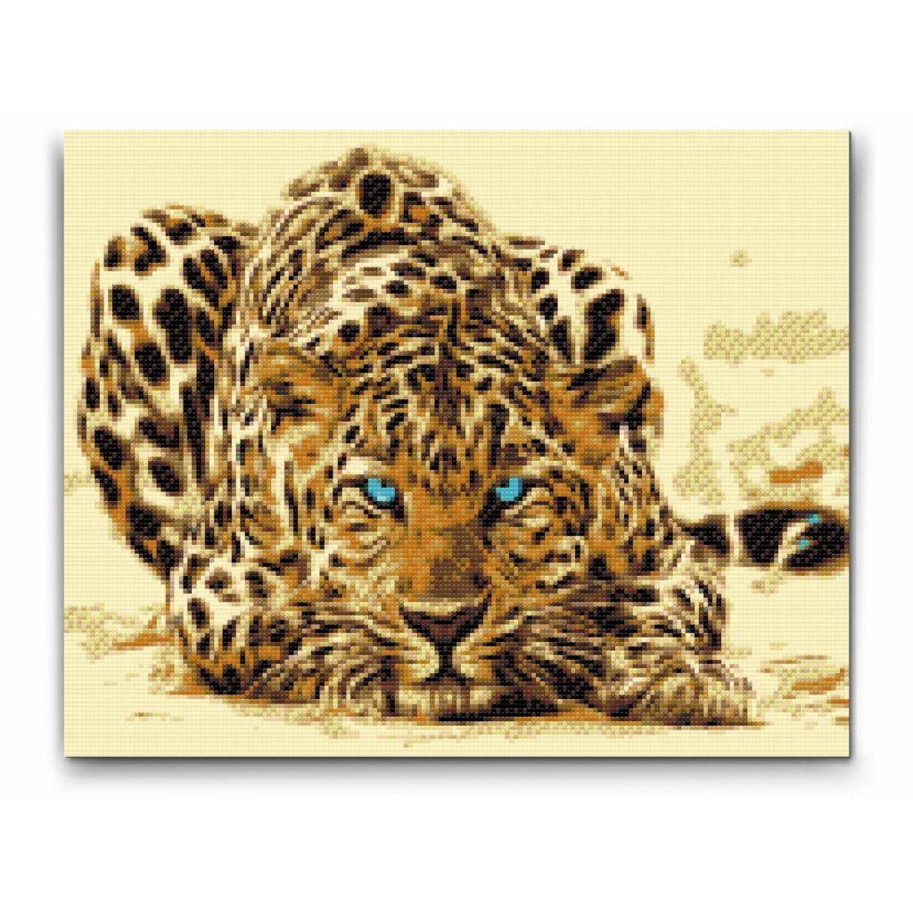 Blue Eyed Cheetah Diamond Painting Kit by Nordik Atelier