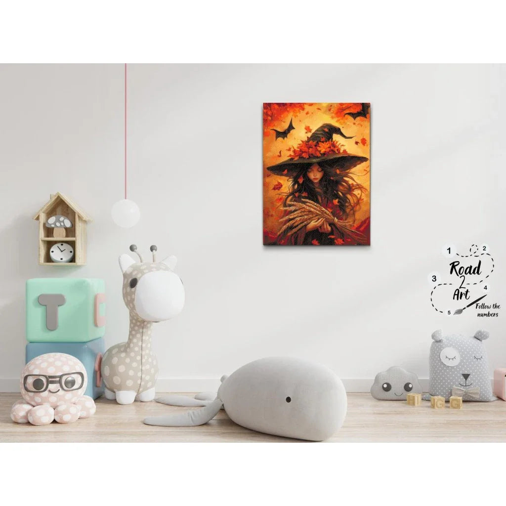 Autumn Witch Harvest Diamond Painting Kit by Nordik Atelier