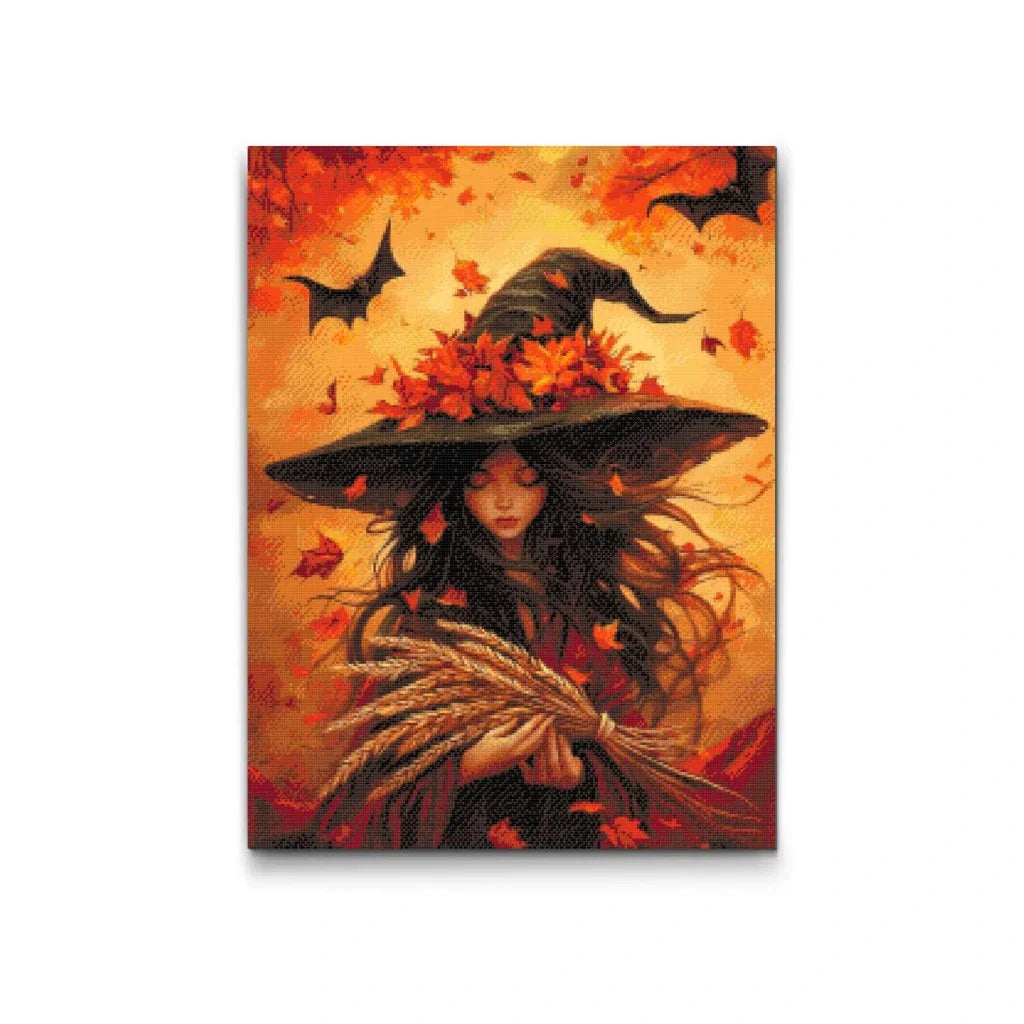 Autumn Witch Harvest Diamond Painting Kit by Nordik Atelier