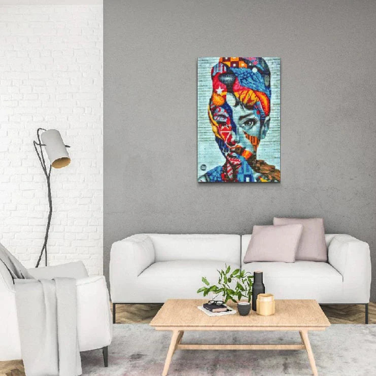 Audrey Hepburn Portrait Diamond Painting Kit by Nordik Atelier