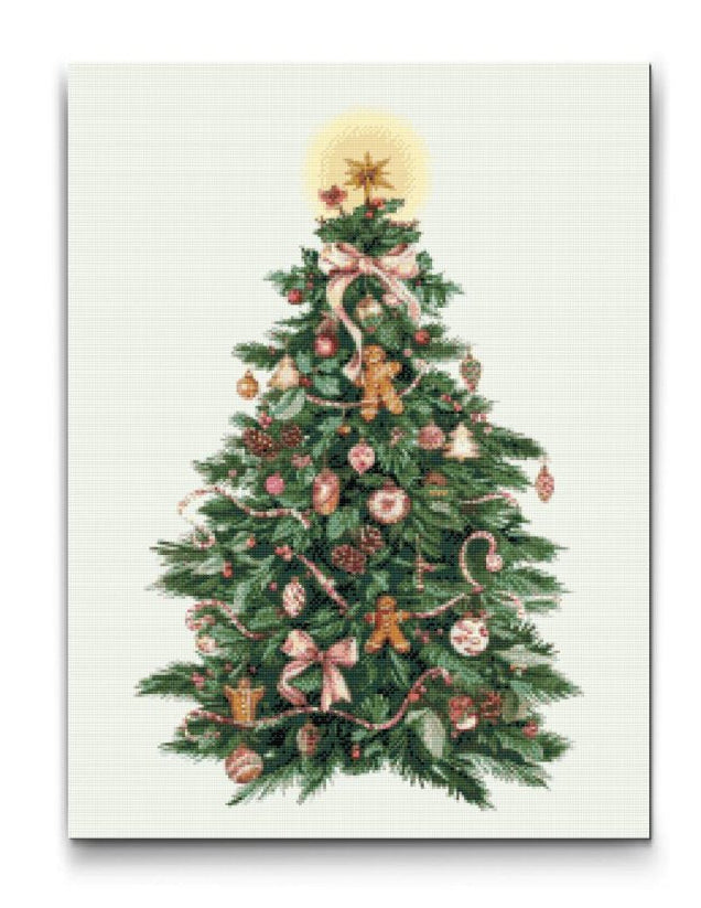 Christmas Tree with Gingerbread and Glitter Diamond Painting Kit by Nordik Atelier
