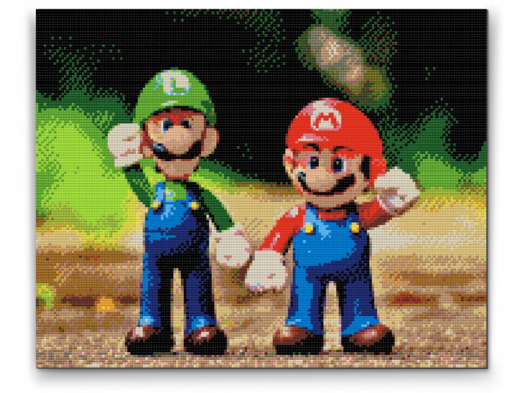 Mario Brothers Diamond Painting Kit by Nordik Atelier