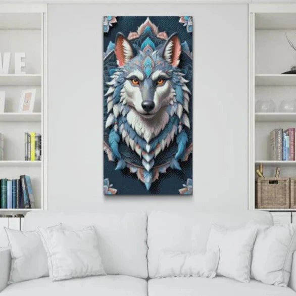 Wolf Mandala Diamond Painting Kit by Nordik Atelier