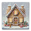 Gingerbread House in Snowstorm Diamond Painting Kit by Nordik Atelier