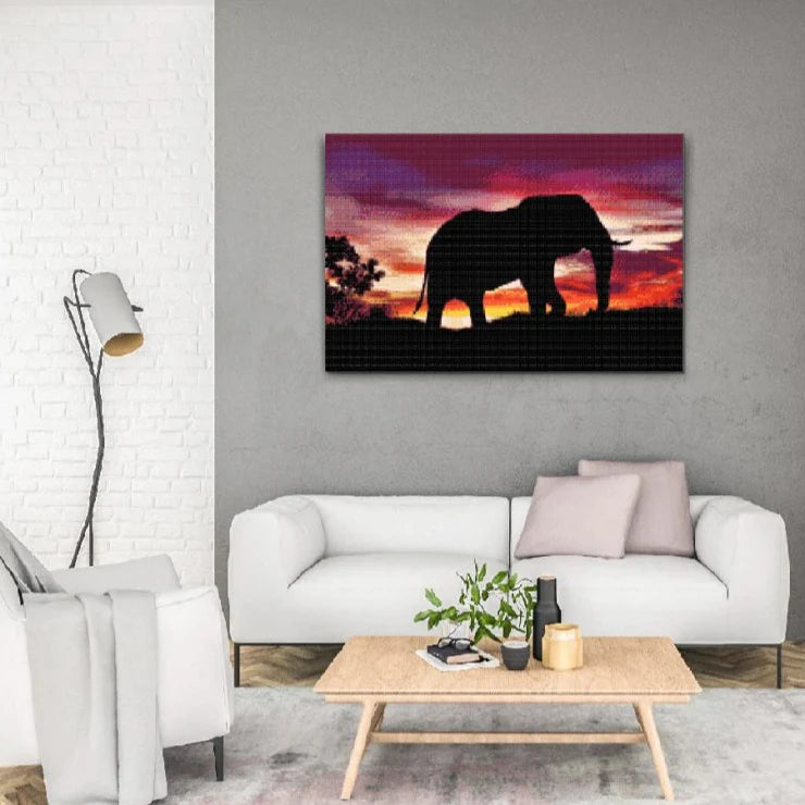 Savannah Giant Elephant Diamond Painting Kit by Nordik Atelier