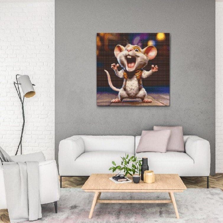 Singing Mouse Diamond Painting Kit by Nordik Atelier